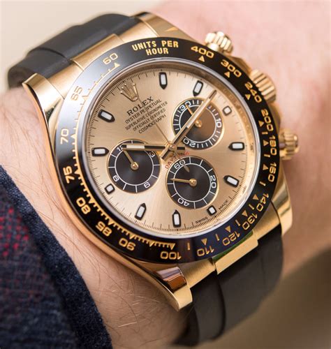 gold rolex with rubber strap